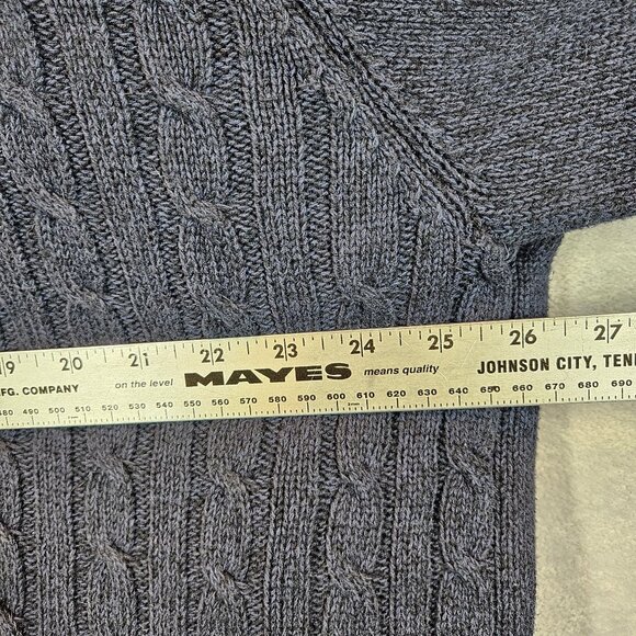 Boston Traders Mens XXL Cable Knit Full Zip Cardigan Faux Sherpa Lining gorpcore - Picture 10 of 12